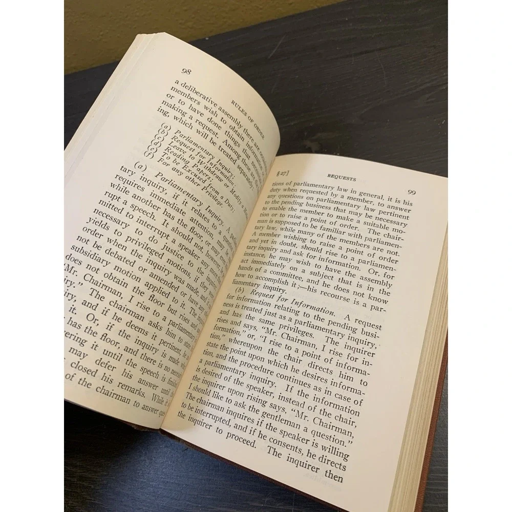Robert's Rules of Order 1951 Seventy-fifth Anniversary Edition - Hardcover